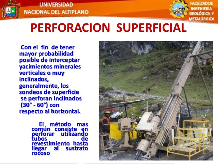 Exposicion perforacion diamandrill