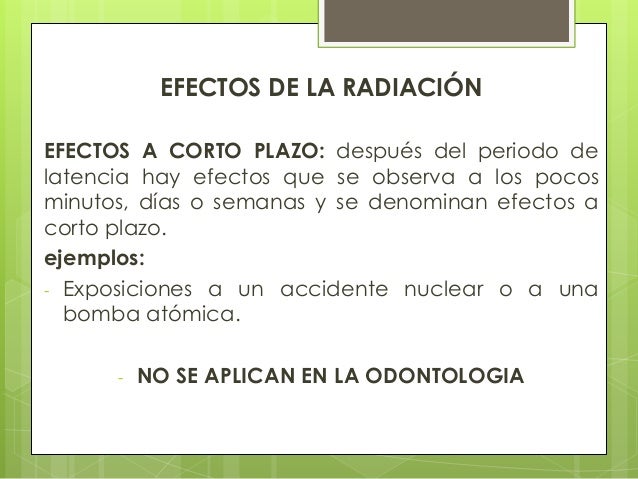 radiacion en odontologia