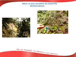 MIRA LO QUE OCURRIO EN NUESTRA
MICROCUENCA
 