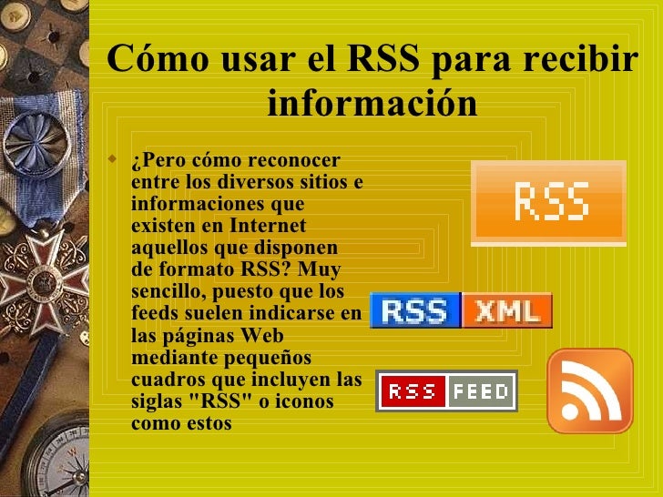 Resultado de imagen de como usar un rss"