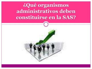 ¿Qué organismos
administrativos deben
constituirse en la SAS?
 