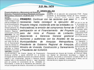 S.D. No. 1474 III.-  ORDEN DEL DIA 