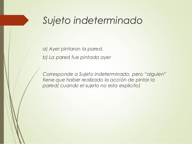 Resultado de imagen de imágenes de sujeto indeterminado"