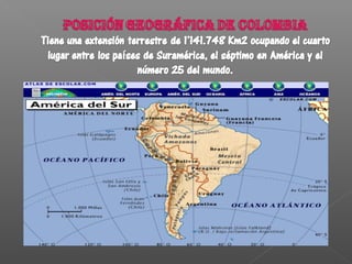 POSICIÓN GEOGRÁFICA Y ASTRONÓMICA DE COLOMBIA