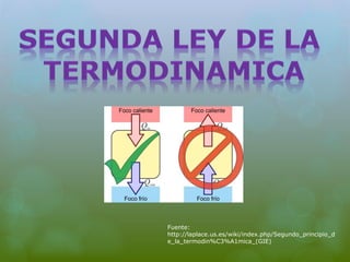 Fuente: 
http://laplace.us.es/wiki/index.php/Segundo_principio_d 
e_la_termodin%C3%A1mica_(GIE) 
 