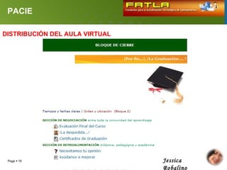 PACIE

DISTRIBUCIÓN DEL AULA VIRTUAL




 Page  16                      Jessica
                                Robalino
 