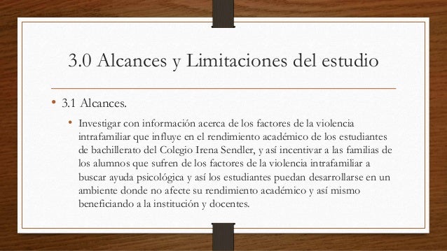 Ejemplo De Alcances Y Limitaciones De Una Tesis Ejemplo