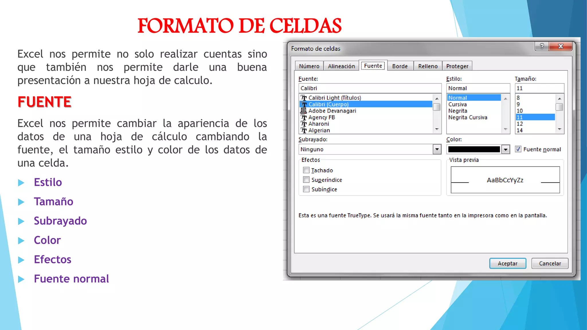 FORMATO DE CELDAS DE EXCEL | PPTX