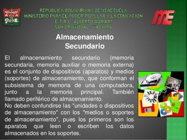 Exposicion Unidades De Almacenamiento Secundarias