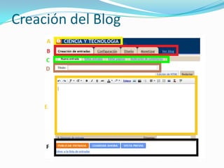  Creación del Blog Por ultimo y si todos los pasos anteriores fueron ejecutados de manera exitosa, deberá aparecer el siguiente pantallazo:En ese instante ya hemos creado nuestro blog, ahora es cuestión de personalizarlo y administrarlo según nuestras necesidades.