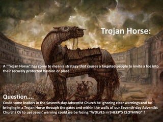 Before we consider what some believe to be “good things”
coming from Jesuit “spiritual instructors,” please consider the
following history. Protestant and Seventh‐day Adventist Bible
scholars have long recognized “the little horn power and beast
power of Daniel 7, Daniel 8 , and Revelation to be the Roman
Catholic church and its satanically inspired opposition to Jesus,
His faithful followers, and His Word. . . In the Vatican today
stands a marble statue of Ignatius Loyola honoring him for his
leadership in destroying those choosing to follow scripture
instead of Catholic Tradition.
“Come now, let us reason together”. Has the Jesuit Order of
today suddenly had a conversion and is now seeking to
spiritually strengthen their openly avowed enemies, the
Seventh‐day Adventists and other Protestants, the people of
the book ?
 