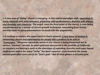 The different religious groups would maintain their own separate identities,
but a universal spiritual practice would bind them together–not so much a one-
world church as a one-world spirituality.
Episcopal priest and New Age leader Matthew Fox explains what he calls “deep
ecumenism”:
Without mysticism there will be no “deep ecumenism,” no unleashing of the
power of wisdom from all the world’s religious traditions. Without this I am
convinced there will never be global peace or justice since the human race
needs spiritual depths and disciplines, celebrations and rituals, to awaken its
better selves. The promise of ecumenism, the coming together of religions, has
been thwarted because world religions have not been relating at the level of
mysticism.12
Fox believes that all world religions will eventually be bound together by the
“Cosmic Christ”13 principle, which is another term for the higher self.
http://kimolsen.wordpress.com/2007/12/16/filling-the-vacuum-with-mysticism/
 
