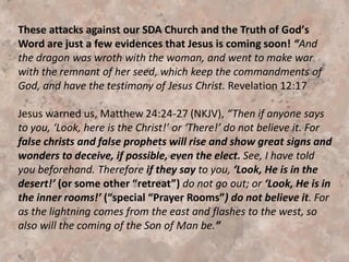 Men whom God favored, and to whom he entrusted
great responsibilities, were sometimes overcome by
temptation and committed sin, even as we at the
present day strive, waver, and frequently fall into error.
Their lives, with all their faults and follies, are open
before us, both for our encouragement and warning. . .
As they, though sometimes beaten back, recovered their
ground, and were blessed of God, so we too may be
overcomers in the strength of Jesus. On the other hand,
the record of their lives may serve as a warning to us. It
shows that God will by no means clear the guilty. He
sees sin in his most favored ones, and he deals with it in
them even more strictly than in those who have less
light and responsibility. {PP 238.2}
 