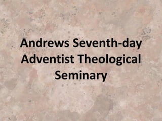 Derek Morris : Adjunct professor
teaching Spiritual Formation 2010
 