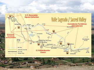 C.T.Distribución Cuzco C.T. Excursión  Aguas Calientes Atractivos  Turísticos jerarquizados Corredores Turísticos (Carreteras) 