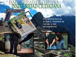 INSEGURIDAD CIUDADANA Infraestructura en acceso a  recursos de red vial y red aerocomercial. 