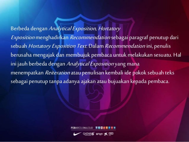 Tabel Perbedaan Analytical Exposition Dan Hortatory Exposition Terkait Perbedaan