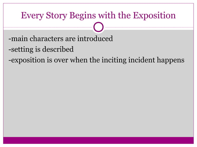 Exposition of a Story | PPT