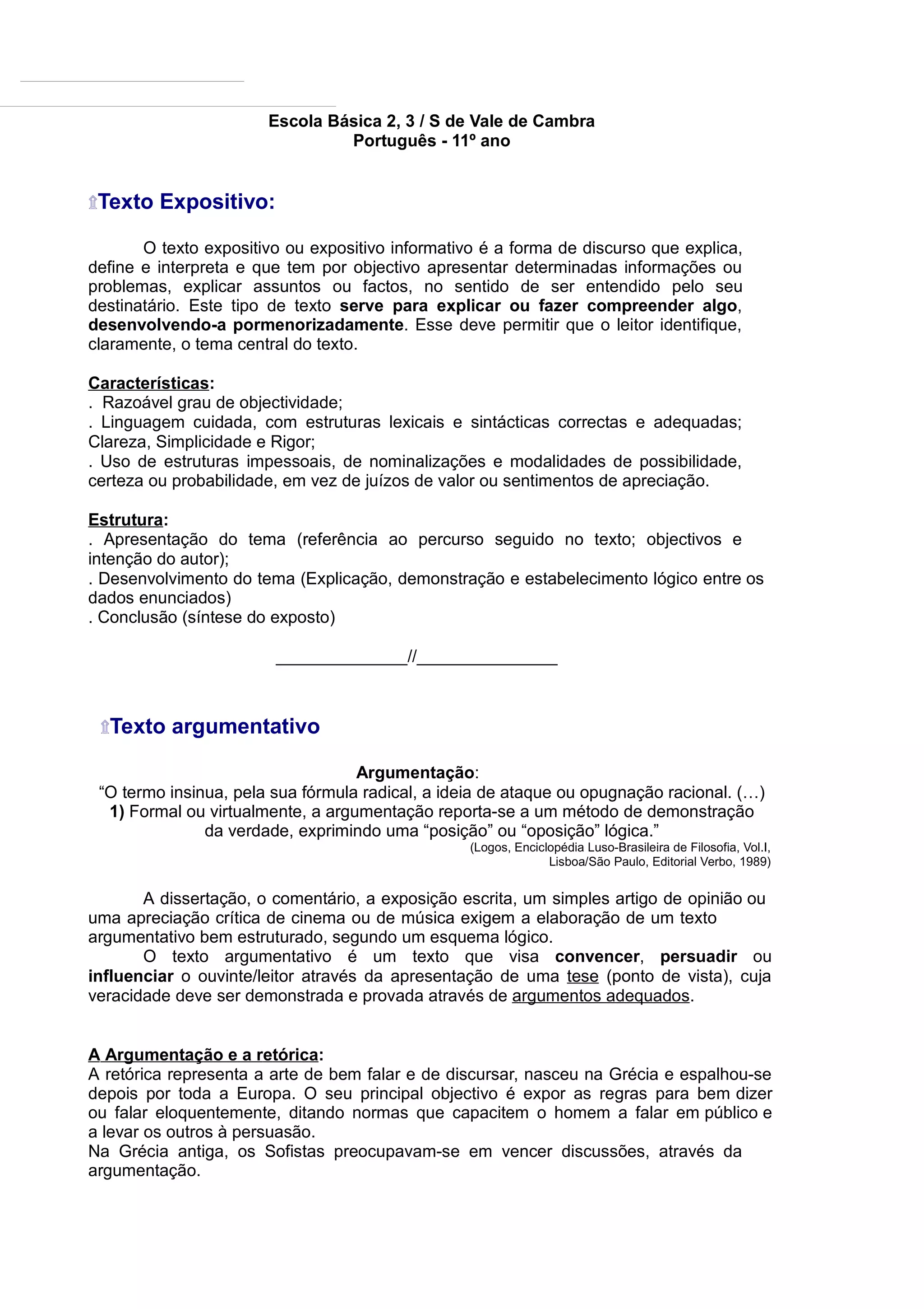 Expositivo argumentativo | DOC