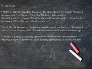 Expository Methods Expository Method of Teaching | PPTX