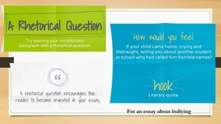 For an essay about bullying
 