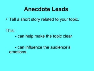 Expository Leads | PPT