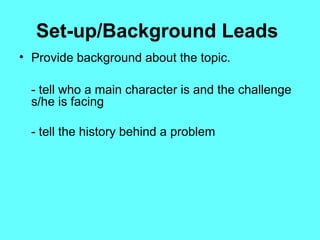 Expository Leads | PPT
