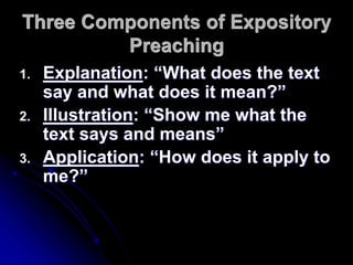 Expository preaching, introductory lecture by Todd Linn, PhD | PPTX