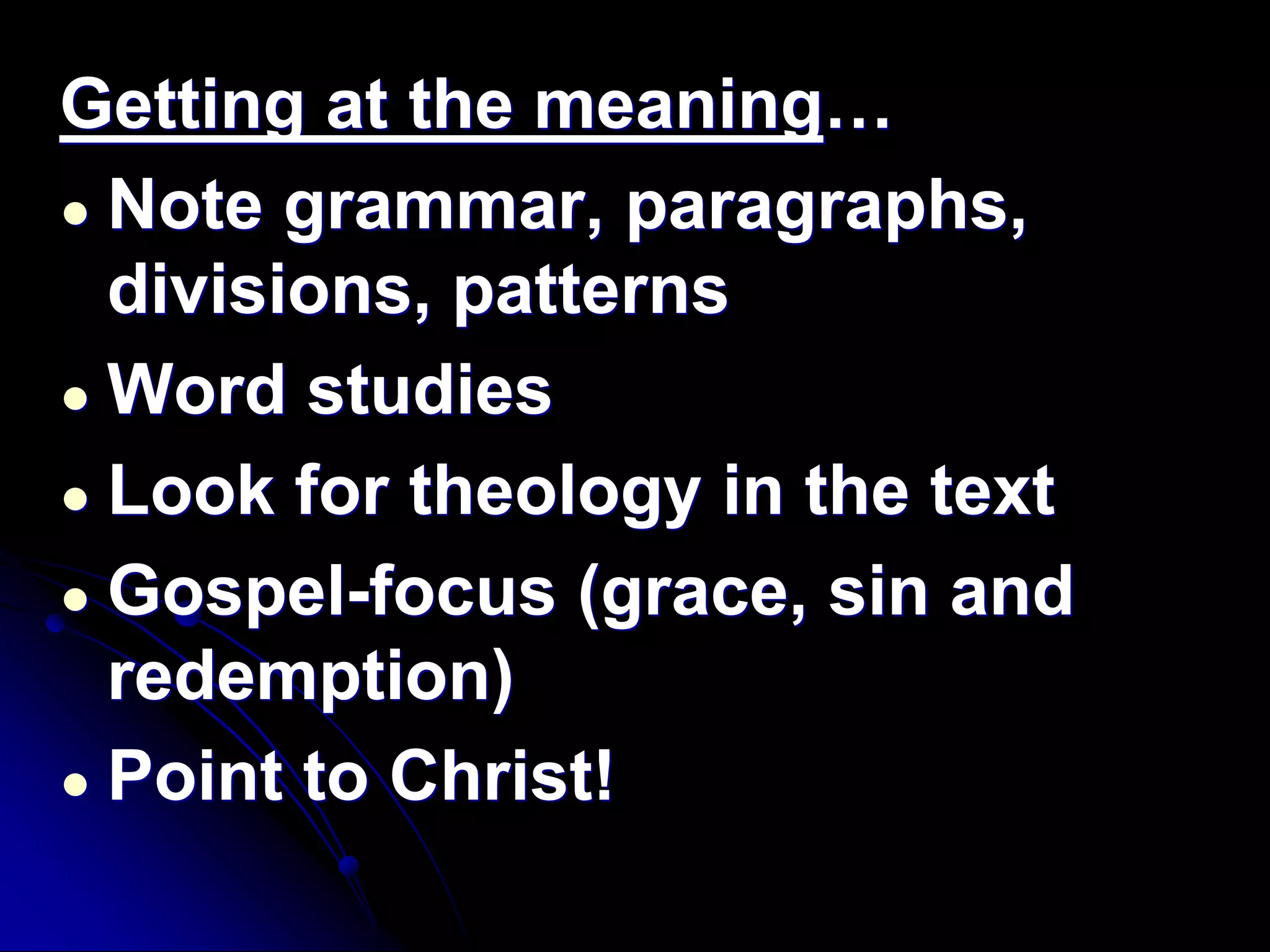 Expository Preaching, Lecture 3 (How, Part 2)