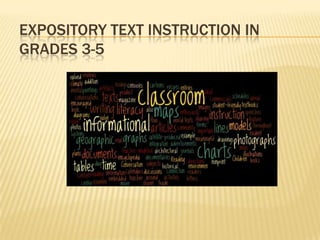 EXPOSITORY TEXT INSTRUCTION IN
GRADES 3-5
 
