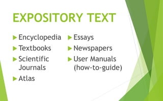 EXPOSITORY TEXT
 