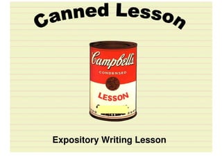 Expository Writing Lesson