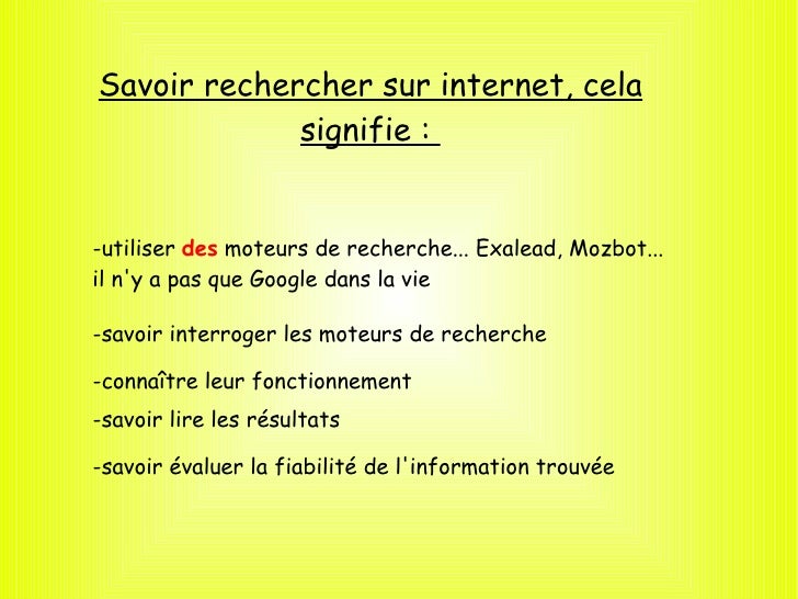 Preparer Un Expose Rechercher Sur Internet