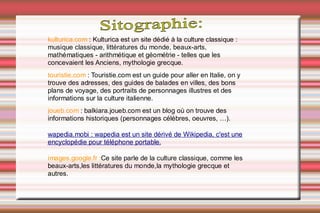 Sitographie: 