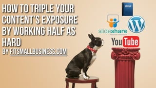 How to triple your
content’s exposure
by working half as
hard
by FitSmallBusiness.com

 
