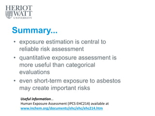 Exposure assessment for epidemiology | PPTX