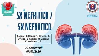 SX NEFRiTICO /
SX NEFRoTICO
Angulo, J. Cortes, Y. Oviedo, D.
Oviedo, L. Roman, M. Upegui,
V. Valbuena, A.
VII SEMESTRE
07/09/2020
 