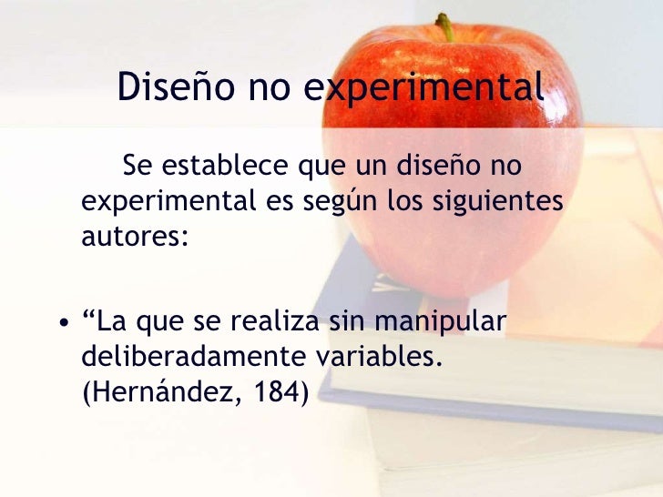Diseño no experimental