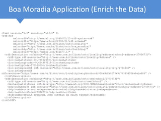 Boa Moradia Application (Enrich the Data)
 