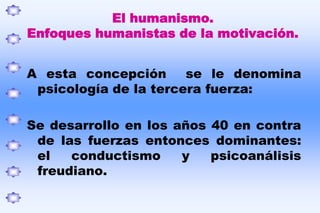 TEORÍA DE LA PERSONALIADMurray se basa en el hecho de que las conductas mas importantes del ser humano se relacionan unas con otras de forma temporal mediante procesos y series, relaciones que son impulsadas o atraídas por las presiones con el fin de satisfacer dichas necesidades.