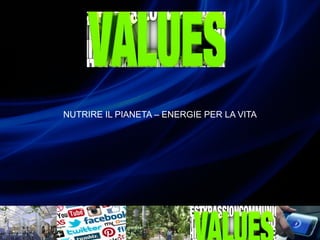 NUTRIRE IL PIANETA – ENERGIE PER LA VITA
 