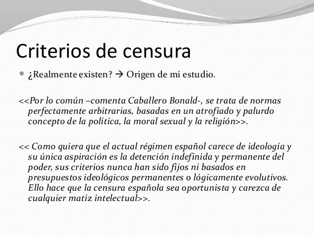 LA CENSURA LITERARIA EN LOS AÑOS 40 Y 50