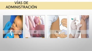 VÍAS DE
ADMINISTRACIÓN
VO ID SC IM
 