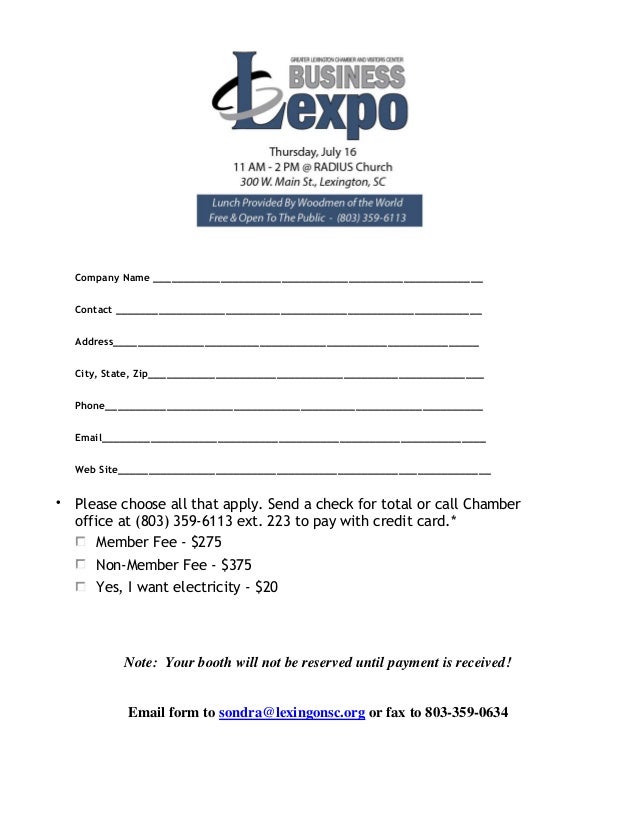 vendor application form