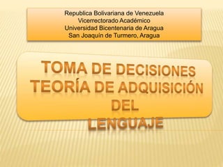 Republica Bolivariana de Venezuela
Vicerrectorado Académico
Universidad Bicentenaria de Aragua
San Joaquín de Turmero, Aragua
 