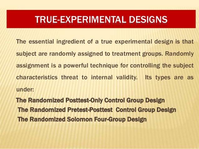 Experimental Research Designs Ltst Ppt