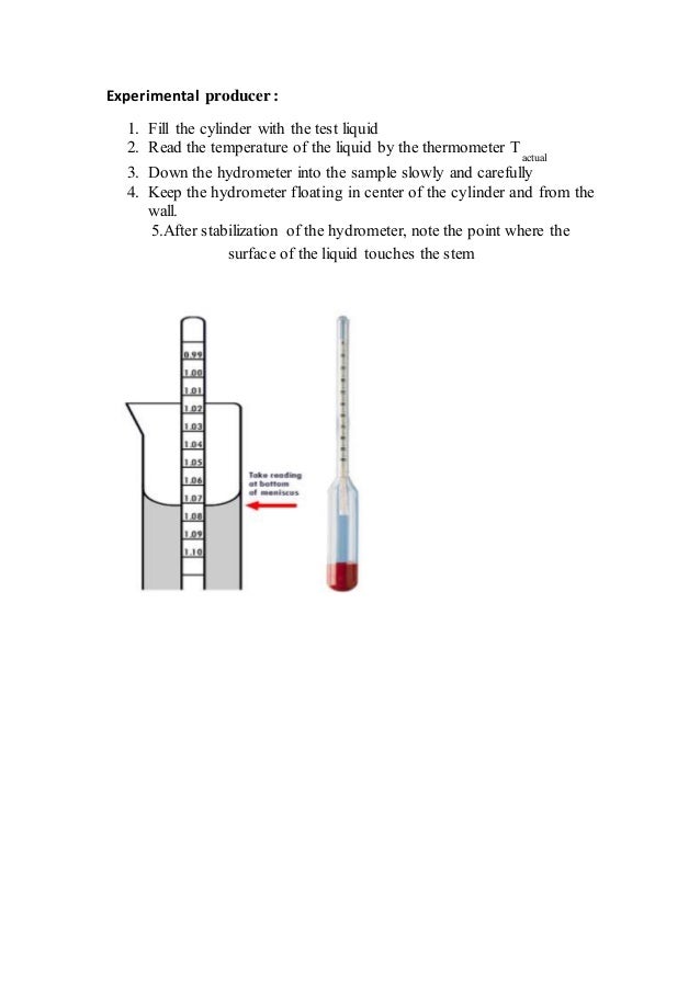 DENSITY AND SPECIFIC GRAVITY (Density determination of liquids by usi…