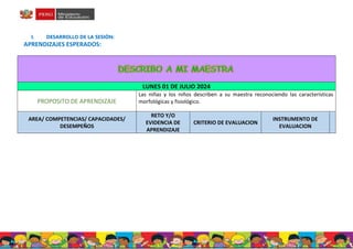 EXPRERIENCIA DE APRENDIZAJE N°7 UN VIAJE POR EL PERÚ SOBRE LA MIRADA DE ...
