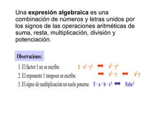Expresión algebraica