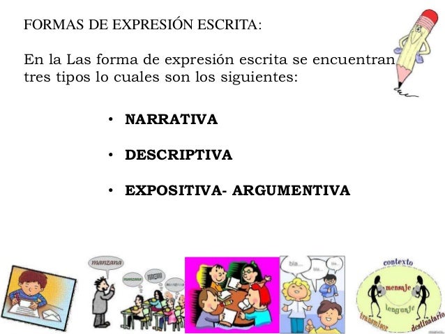Resultado de imagen para expresion escrita ejemplos